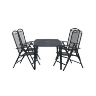 ROJAPLAST Garden furniture set ZWMT-24 garden table 1 + 4 garden chairs ZWMC-38 - Garden Furniture