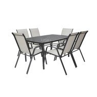 ROJAPLAST Garden furniture set ZWMT-24 garden table 1 + 6 garden chairs XT1012C - Garden Furniture