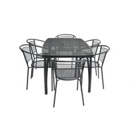ROJAPLAST Garden furniture set ZWMT-24 garden table 1 + 6 garden chairs ZWMC-32 - Garden Furniture
