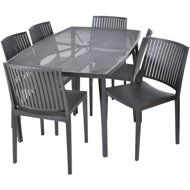 ROJAPLAST Garden furniture set ZWMT-24 garden table 1 + 6 garden chairs BARS - Garden Furniture