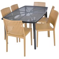 ROJAPLAST Garden furniture set ZWMT-24 garden table 1 + 6 garden chairs BARS - Garden Furniture