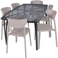 ROJAPLAST Garden furniture set ZWMT-24 garden table 1 + 6 garden chairs MARE - Garden Furniture