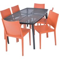 ROJAPLAST Garden furniture set ZWMT-24 garden table 1 + 6 garden chairs MOSK - Garden Furniture