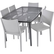 ROJAPLAST Garden furniture set ZWMT-24 garden table 1 + 6 garden chairs MOSK - Garden Furniture