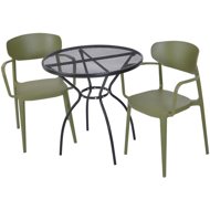 ROJAPLAST Garden furniture set ZWMT-06 garden table 1 + 2 garden chairs MARE ARMCHAIR - Garden Furniture