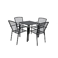 ROJAPLAST Garden furniture set ZWMT-70R garden table 1 + 4 garden chairs ZWMC-19 - Garden Furniture