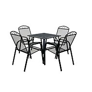 ROJAPLAST Garden furniture set ZWMT-70R garden table 1 + 4 garden chairs ZWMC-31 - Garden Furniture