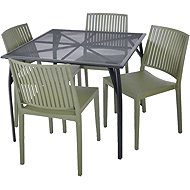 ROJAPLAST Garden furniture set ZWMT-90 garden table 1 + 4 garden chairs BARS - Garden Furniture