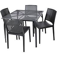 ROJAPLAST Garden furniture set ZWMT-90 garden table 1 + 4 garden chairs BARS - Garden Furniture