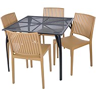 ROJAPLAST Garden furniture set ZWMT-90 garden table 1 + 4 garden chairs BARS - Garden Furniture