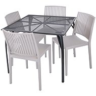 ROJAPLAST Garden furniture set ZWMT-90 garden table 1 + 4 garden chairs BARS - Garden Furniture