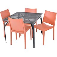 ROJAPLAST Garden furniture set ZWMT-90 garden table 1 + 4 garden chairs MOSK - Garden Furniture