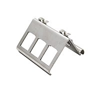 Value Holder for 3 × keystone on DIN rail, metal - Holder