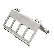Value Holder for 4 × keystone on DIN rail, metal - Holder
