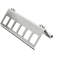 Value Holder for 6 × keystone on DIN rail, metal - Holder