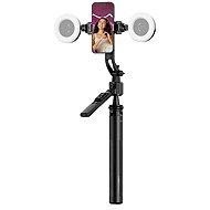 Rollei Easy Creator Quadpod LED Kit Smart Tripod – AI Face Tracking with LED Lights - Selfie Stick