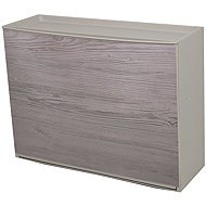 Belli e Forti Shoe rack with light wood imitation, grey - Shoe Rack