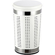MSV Padded Lid Laundry Basket 46L, White - Laundry Basket