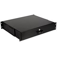 Roline Lockable socket for 19" rack, 2U, 400 mm, black - Shelf