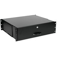 Roline Lockable socket for 19" rack, 3U, 400 mm, black - Shelf