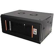 ROLINE 19'' rack 4U, hanging, Basic Plus, w. 600, d. 450, black - Data Cabinet