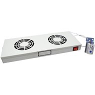 ROLINE 19" Ventilation unit, 2× fan, grey - Fan