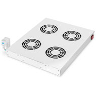 ROLINE 19" Ventilation unit, 4× fan, grey - Fan