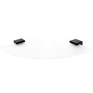 Nimco Bathroom and shower shelf corner - glass black Kibo Ki-14091RB-90 - Bathroom Shelf