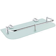 Nimco Bathroom and shower shelf 30 cm with railing - glass metal Bormo BR-11091AX-30-26 - Bathroom Shelf