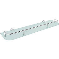 Nimco Bathroom and shower shelf 50 cm with railing - glass metal Bormo BR-11091AX-50-26 - Bathroom Shelf
