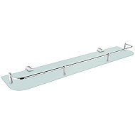 Nimco Bathroom and shower shelf 60 cm with railing - glass metal Bormo BR-11091AX-60-26 - Bathroom Shelf