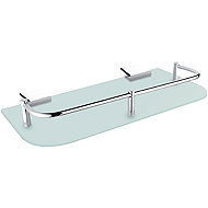 Nimco Bathroom and shower shelf 30 cm with enclosure - glass metal Kibo Ki-14091AX-30-26 - Bathroom Shelf