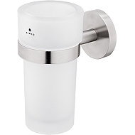 Nimco Stainless steel toothbrush holder without drilling - Unix frosted glass container UNM-13058KN-10 - Toothbrush Holder