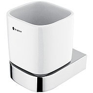 Nimco Stainless steel toothbrush holder - ceramic Nikau chrome NK-30058K-26 - Toothbrush Holder