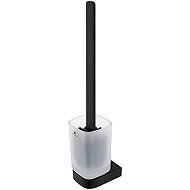 Nimco Toilet brush with square handle stainless steel - glass Nikau black NKC-30094CN-HR-90 - Toilet Brush
