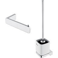 Nimco Maya chrome Bathroom set for toilet - toilet brush and toilet paper holder MA-set-94KN-26 - Toilet Brush
