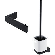 Nimco Maya black Bathroom set for toilet - toilet brush and paper holder MAC-set-94KN-90 - Toilet Brush