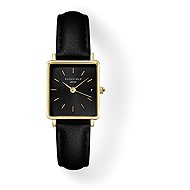 ROSEFIELD Boxy XS Black Leather QBBLG-Q53 - Watch