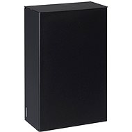 Rossignol SAS Manga, wall mounted with lid, 10 l, black - Rubbish Bin