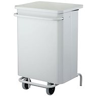 Rossignol SAS Collecroule Mobile Pedal, 70 l, white - Rubbish Bin