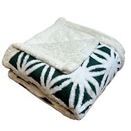 Rosh Lambskin blanket Flower 200 × 230 cm, dark green - Blanket