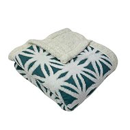 Rosh Lambskin blanket Flower 200 × 230 cm, turquoise - Blanket