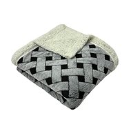 Rosh Lambskin blanket Knitted dream 200 × 230 cm, black - Blanket