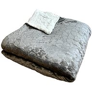 Rosh Lamb blanket Hearts 200 × 230 cm, grey - Blanket