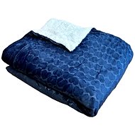 Rosh Lamb blanket Hearts 200 × 230 cm, dark blue - Blanket