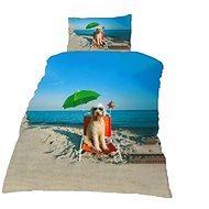 Rosh 3D bedding Dog on the beach - Bed Linen