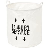 Compactor ARROW Folding laundry basket, 42 × 42 × 48 cm, white, cotton-metal - Laundry Basket