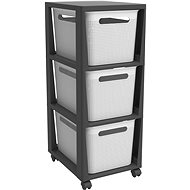 Rotho Brisen 3 x 16L - anthracite / white - Storage Box