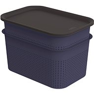 Rotho BRISEN Set of boxes with lid 4,5 l 2 pcs, blue - Storage Box