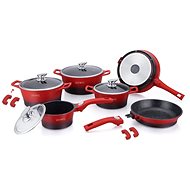 Royalty Line Sada nádobí s mramorovým povrchem 14 ks CLICK SYSTÉM RL-ES2014M-RED červená, černá - Kitchenware Set